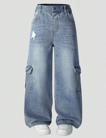 Jeans Shein, albastru