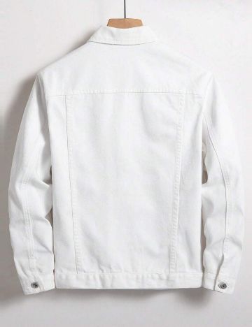 Jachetă De Blugi Shein MANFINITY, alb