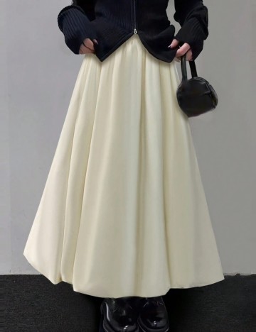 Fustă maxi Shein, crem