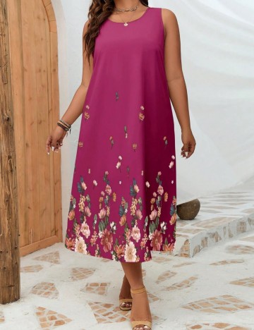 Rochie midi Shein, roz