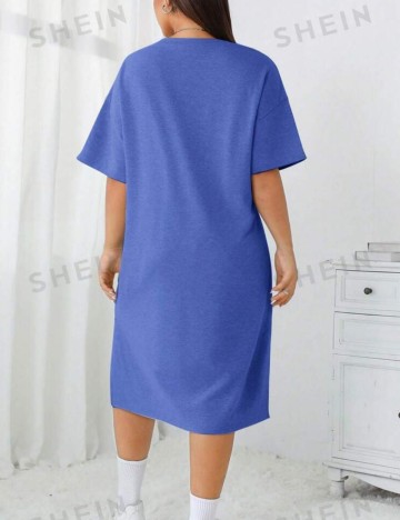 Rochie maxi Shein Curve+, albastru