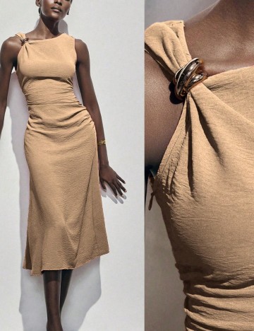 Rochie midi Shein, bej