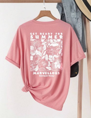 Tricou Shein Curve+, roz