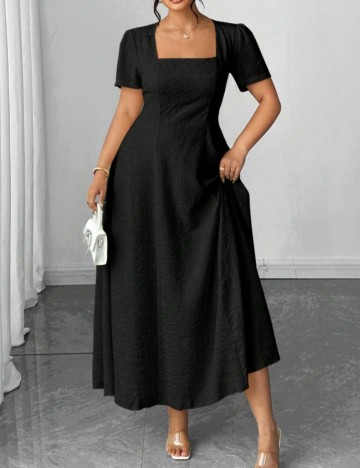 Rochie maxi Shein Curve+, negru