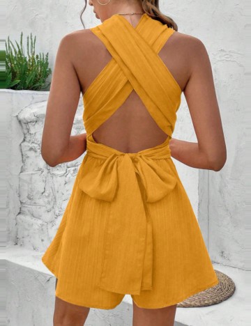 Salopetă scurtă Shein, galben