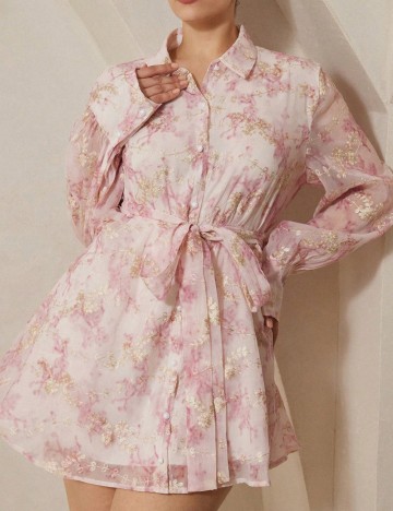 Rochie mini Shein Curve+, roz