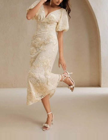 Rochie midi Shein, crem