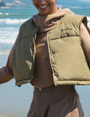 Vestă Shein In My Nature, kaki