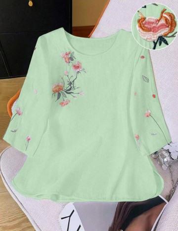 Cămașă Shein Curve+, verde