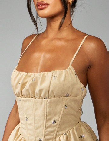 Rochie mini Shein Missguided, bej