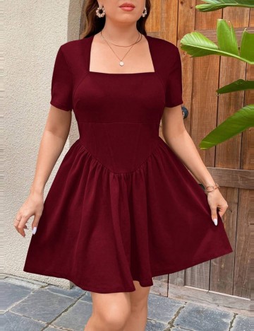 Rochie mini Shein Curve+, vișiniu