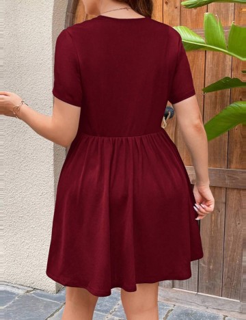 Rochie mini Shein Curve+, vișiniu