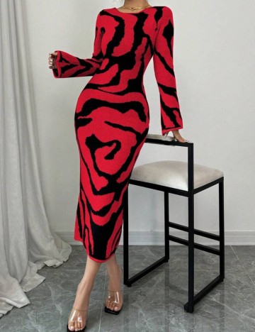 Rochie midi Shein, mix culori