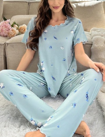 Compleu pijamale Shein, verde