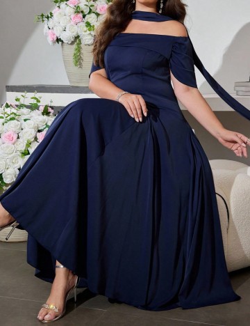 Rochie maxi Shein Curve+, albastru