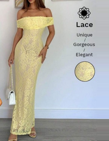 Rochie midi Shein, galben