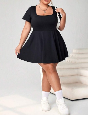 Rochie mini Shein Curve+, negru