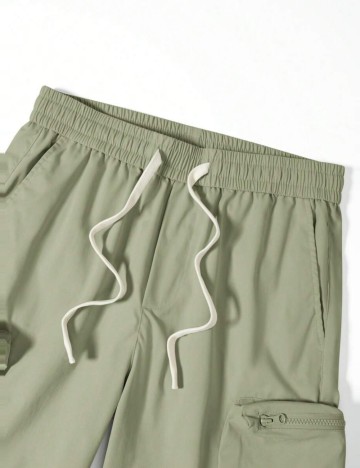 Pantaloni 3/4 Shein, verde