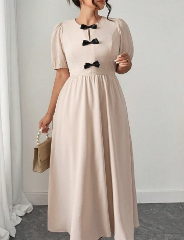 Rochie maxi Shein Curve+, bej