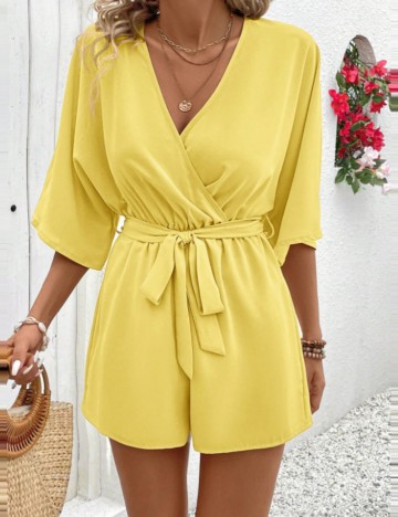 Salopetă scurtă Shein, galben