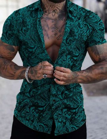 Cămașă cu mânecă scurtă Shein, mix culori