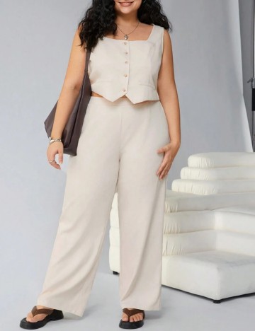 Compleu Shein Curve+, crem