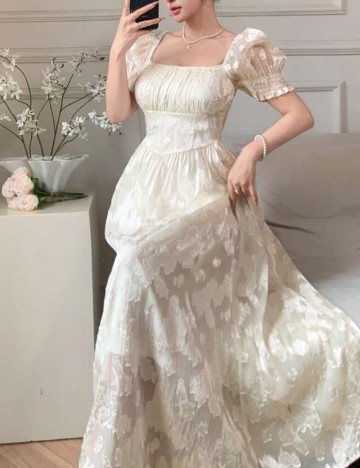 Rochie maxi Shein, crem