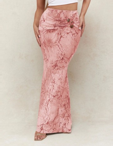 Fustă maxi Shein Missguided, roz