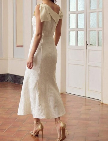 Rochie midi Shein MOTF, crem