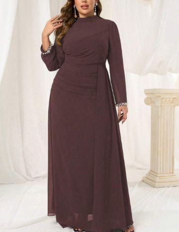 Rochie maxi Shein Curve+, maro