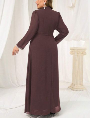 Rochie maxi Shein Curve+, maro