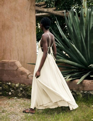 Rochie maxi Shein, crem