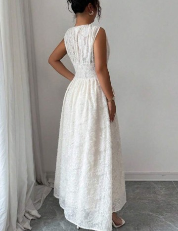 Rochie maxi Shein, crem