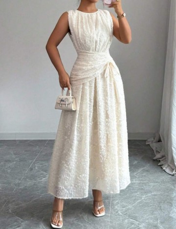 Rochie maxi Shein, crem