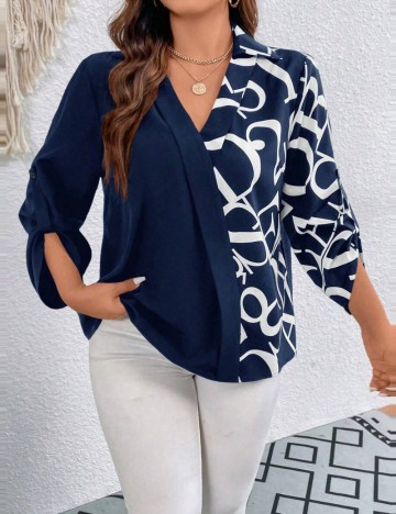 Cămașă Shein Curve+, mix culori