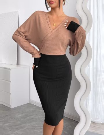 Rochie midi Shein, mix culori