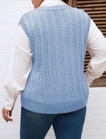 Vestă Shein Curve+, albastru