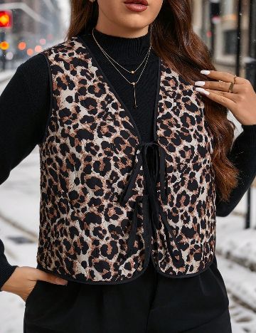 Vestă Shein Curve+ Emery Rose, mix culori