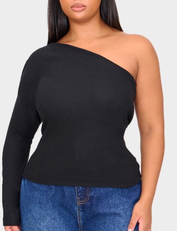 Bluză PRETTYLITTLETHING, negru