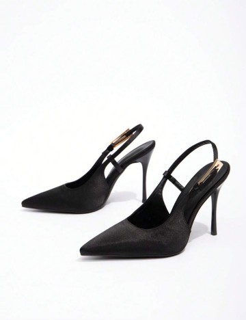 Pantofi cu toc Shein CUCCOO, negru