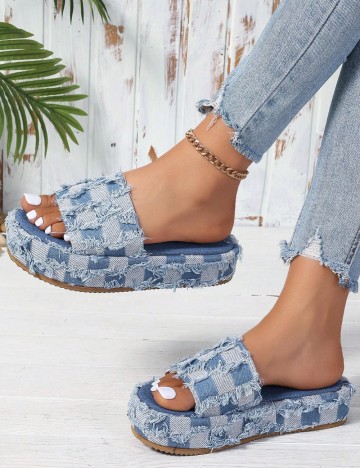 Saboți Shein, albastru