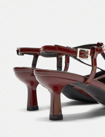 Pantofi cu toc Shein, vișiniu