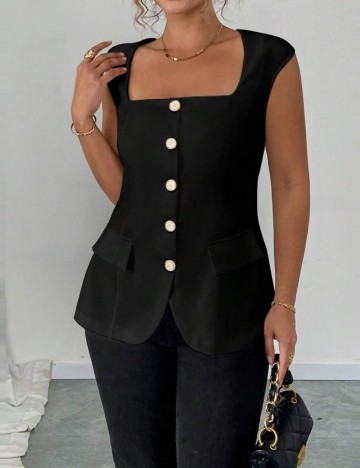 Vestă Shein Curve+, negru