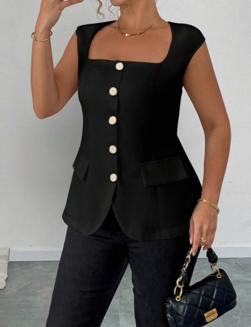 Vestă Shein Curve+, negru
