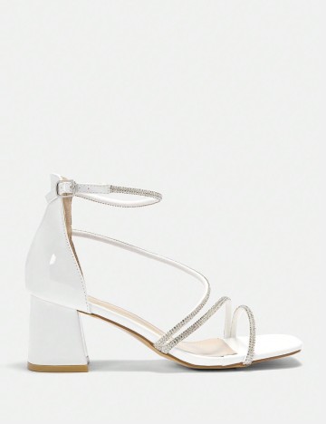 Sandale Cu Toc Shein CUCCOO, alb