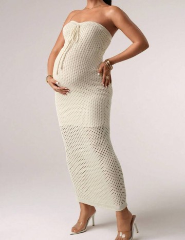 Rochie maxi Shein, crem