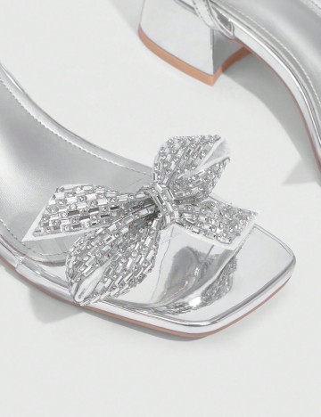 Sandale Shein, argintiu