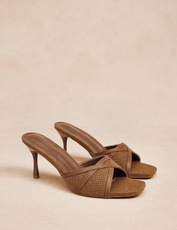 Saboți cu toc Shein, maro