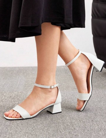 Sandale Cu Toc Shein, crem