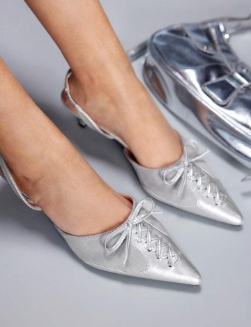 Pantofi Shein, argintiu